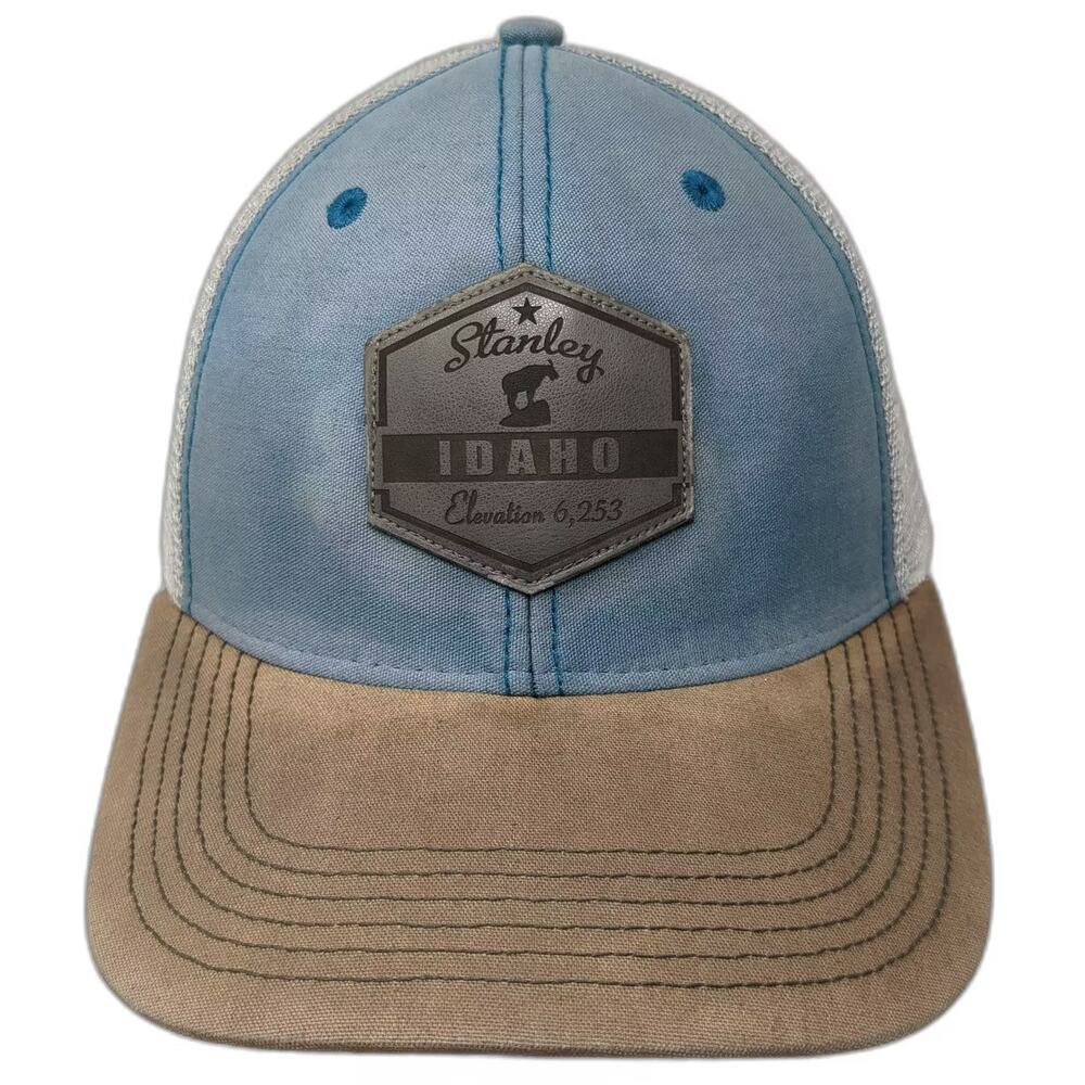 Legacy Trucker Hat Blue Snapback Os Brown Idaho Stanley Mountain Goat Patch Mesh